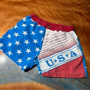 Chubbies USA Flag Stars and Stripes Shorts Red, White Blue medium